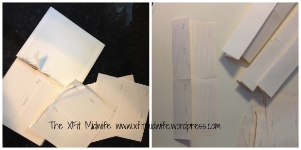 Here are the ripped out pages and how I folded the pages.
